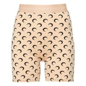 Marine Serre Women "Moon" Printed Jersey Mini Shorts